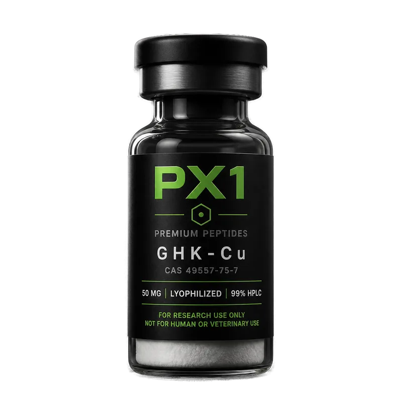 PX1 Labs GHK-Cu teaduspeptiidi viaal